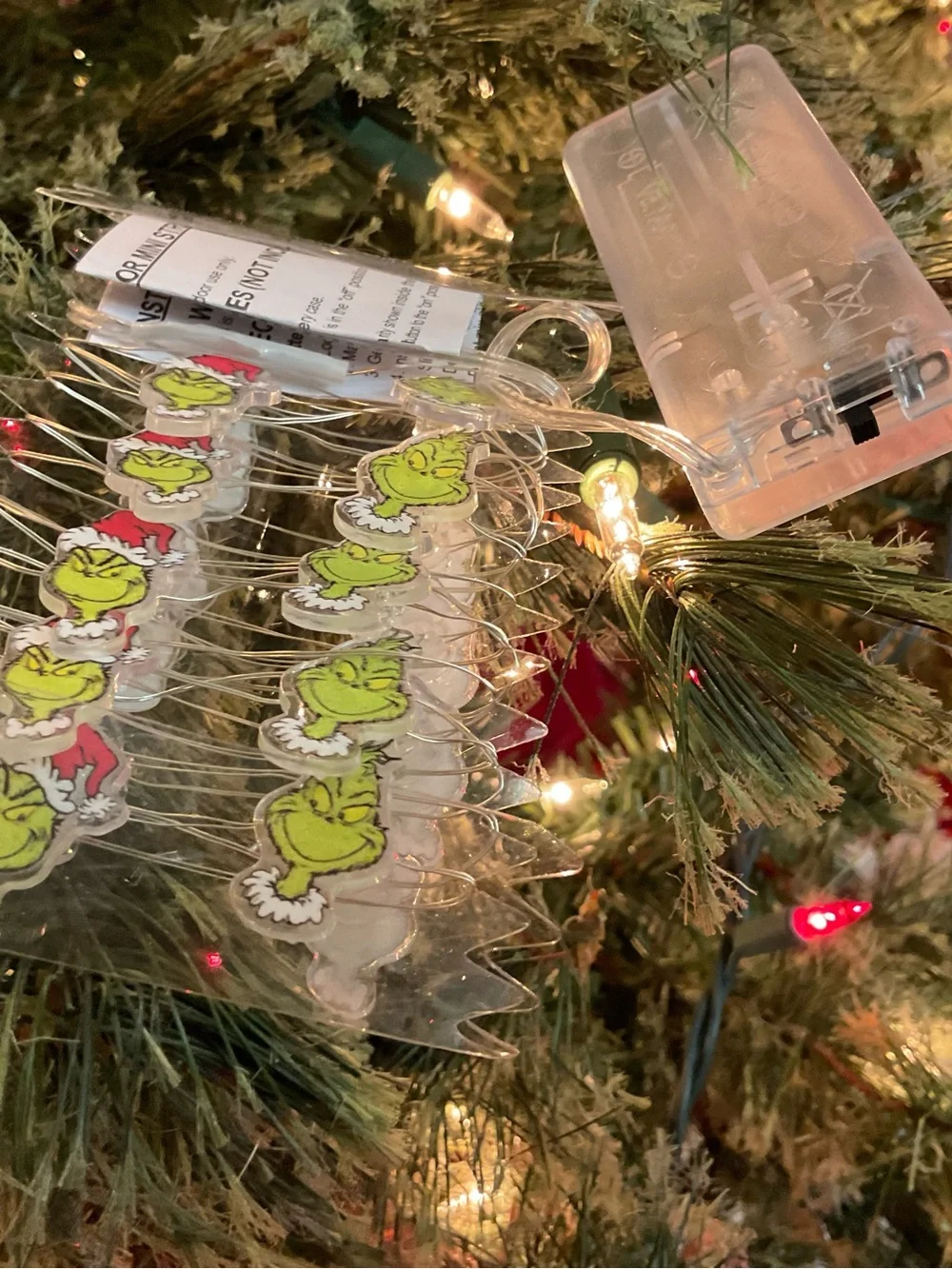 2 Sets! New Grinch Mini LED Lights. Holiday Christmas Festive Party Home Decor.